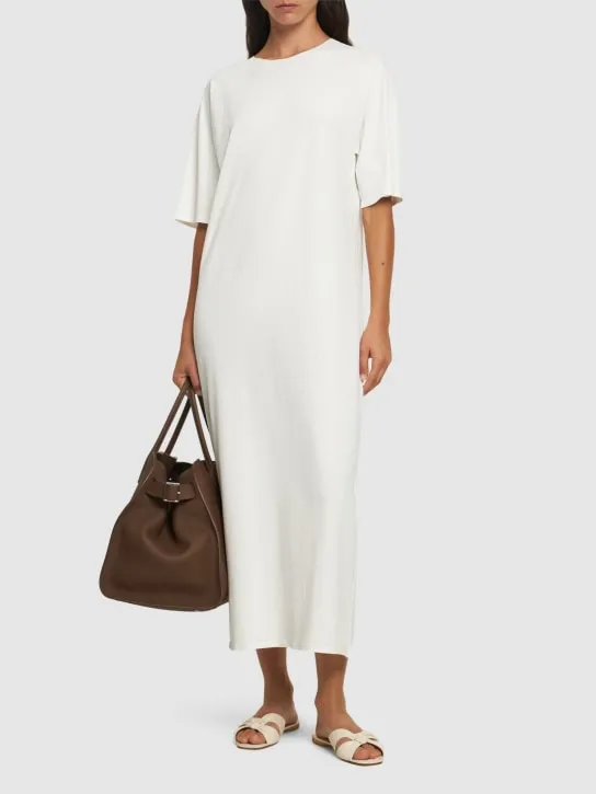 The Row   Gitu short sleeved jersey long dress 