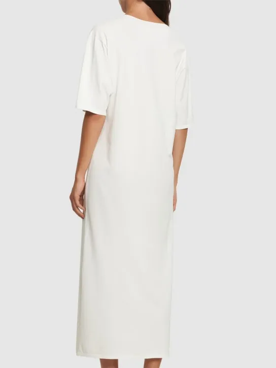 The Row   Gitu short sleeved jersey long dress 