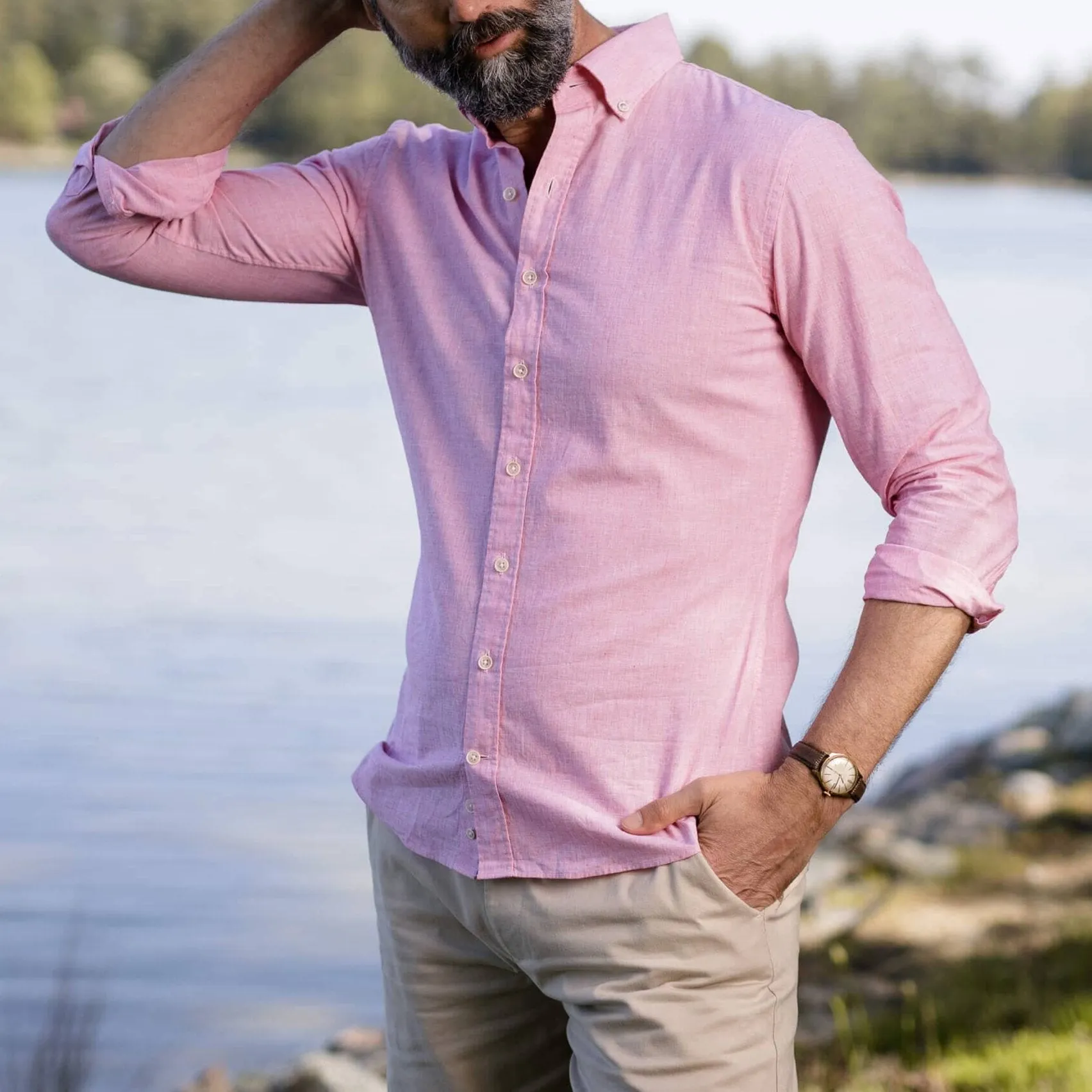 The Watermelon Barretto Cotton Linen Custom Shirt