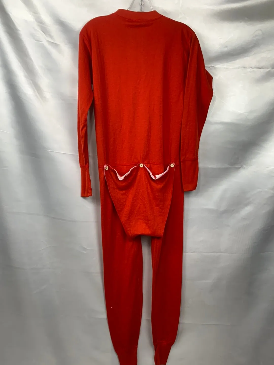 Union Suit Long Johns Thermal Underwear Mens 38 -40 Red Preowned