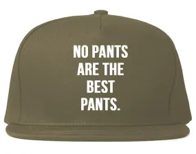 Very Nice No Pants Are The Best Pants Snapback Hat Grey