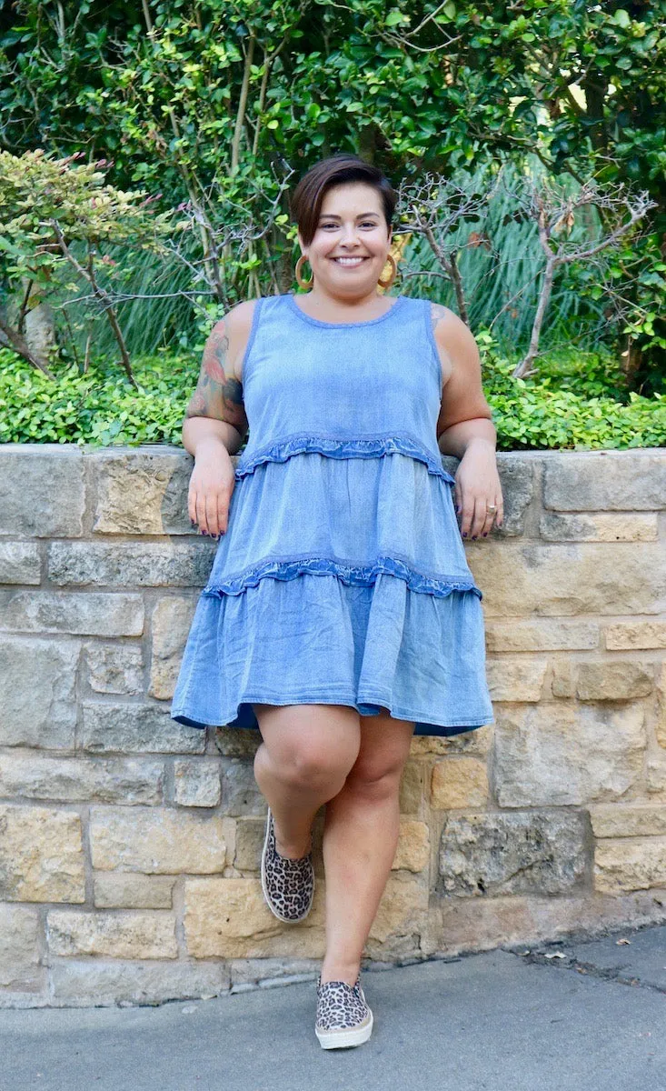 Washed Denim Dress